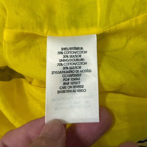 Alice + Olivia Alta Tiered Off The Shoulder Top Floral Print Yellow Size Medium - Picture 5 of 11